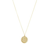 Brasha gold filled coin pendant