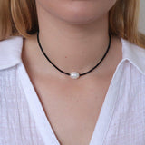 Darby natural pearl black necklace