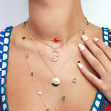 Jadie gold wave pendant