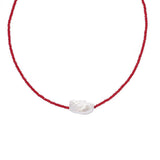 Darby natural pearl red necklace