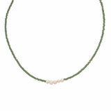 Darby natural pearl green necklace