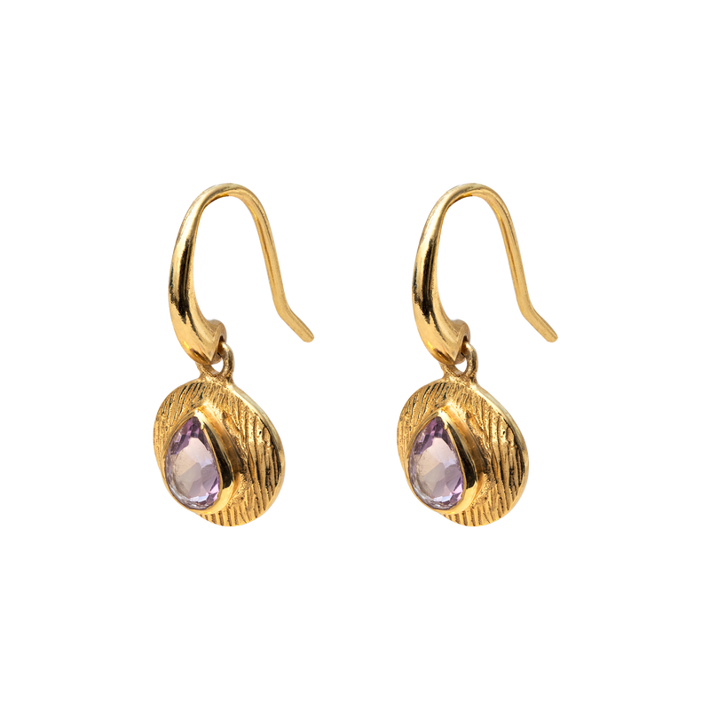 Camille drop semi precious gold vermeil earrings