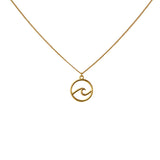 Jadie gold wave pendant