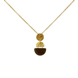 Safiya gold semi-precious pendant necklace