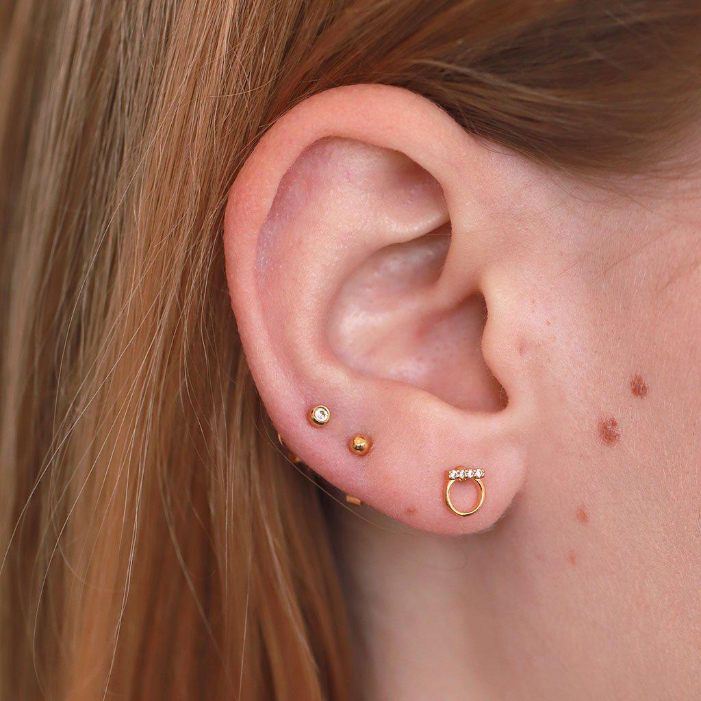 Labret xviii - crystal hollow circle | MEZI
