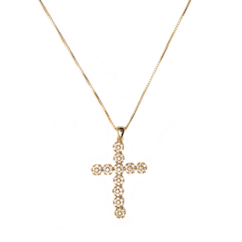 Abril crystal cross pendant