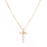 Angara crystal cross pendant