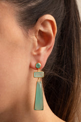 Camila semi precious 2 micron earring