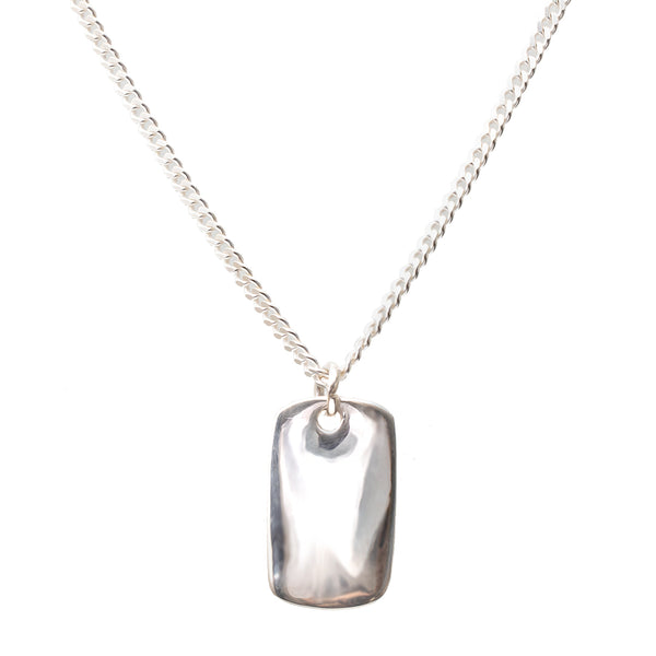 Antonio silver tag pendant