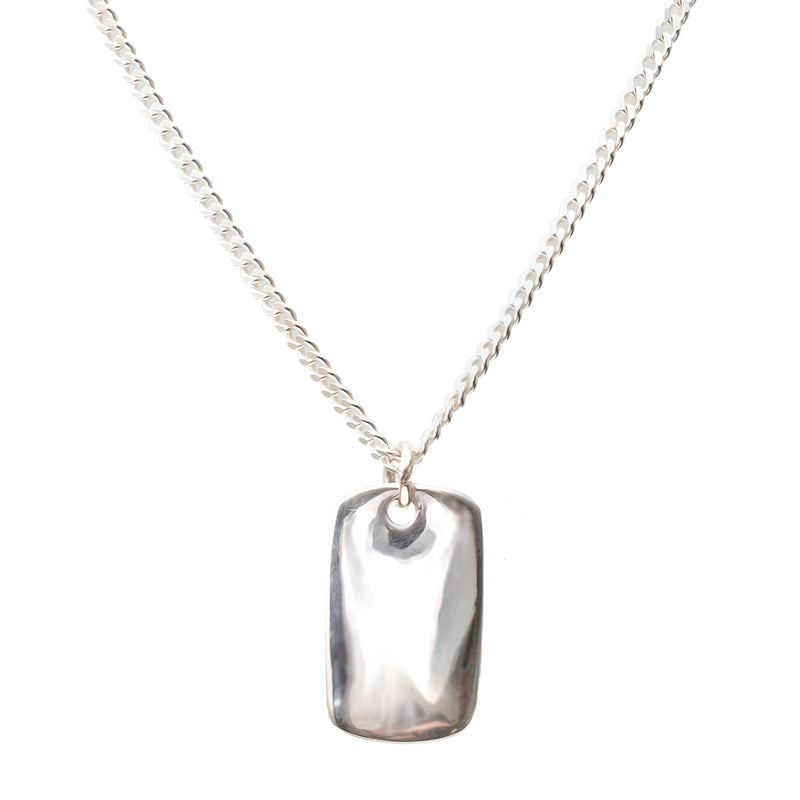Antonio silver tag pendant