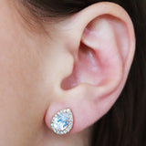 Benoni crystal tear drop studs