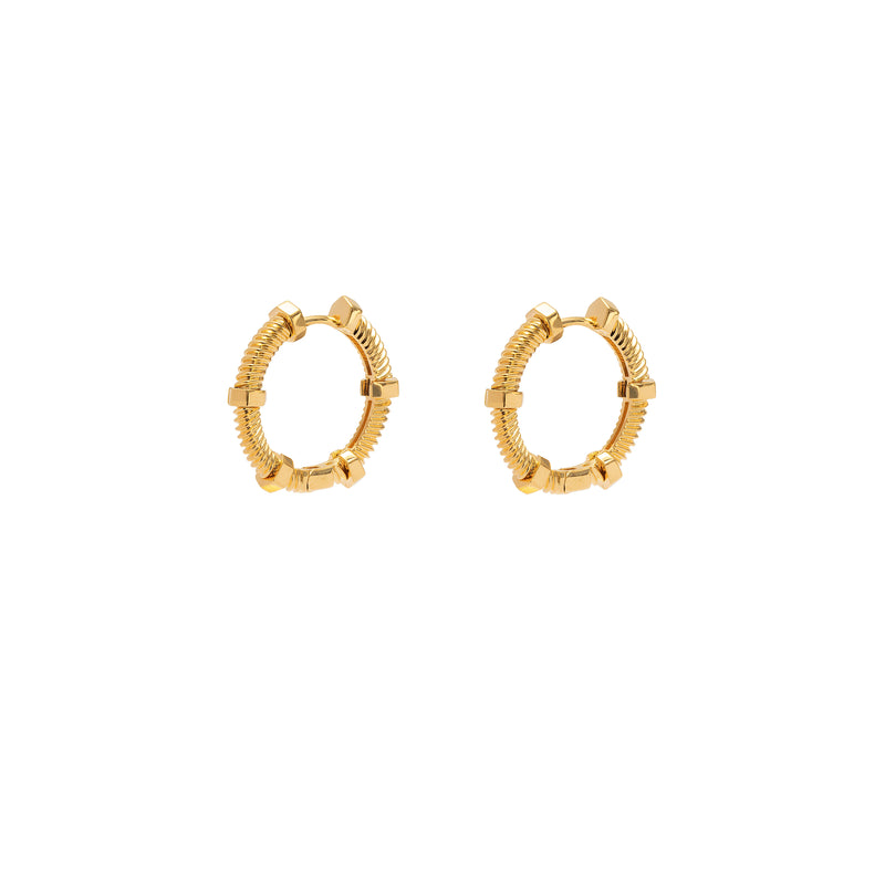 Chenai textured hoop earrings