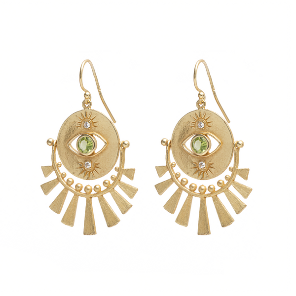 Rico evil eye moonstone earrings