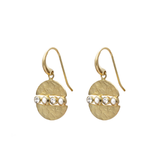 Amata semi-precious round disc earrings