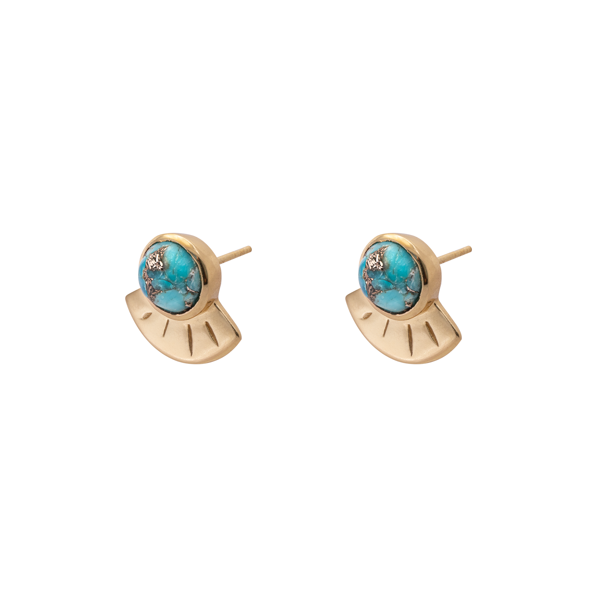 Melosa gold semi precious studs | MEZI