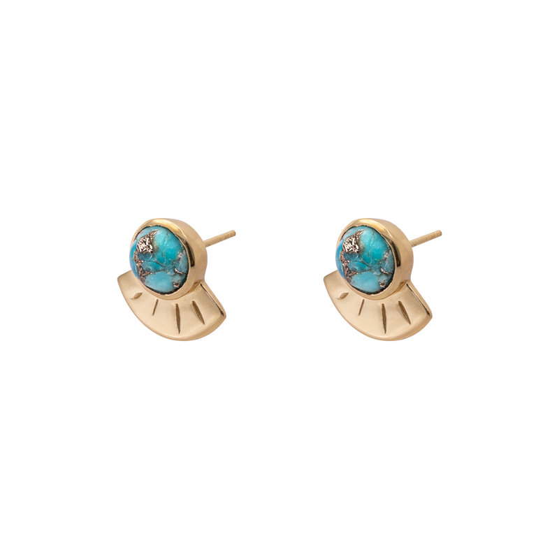 Melosa gold semi precious studs