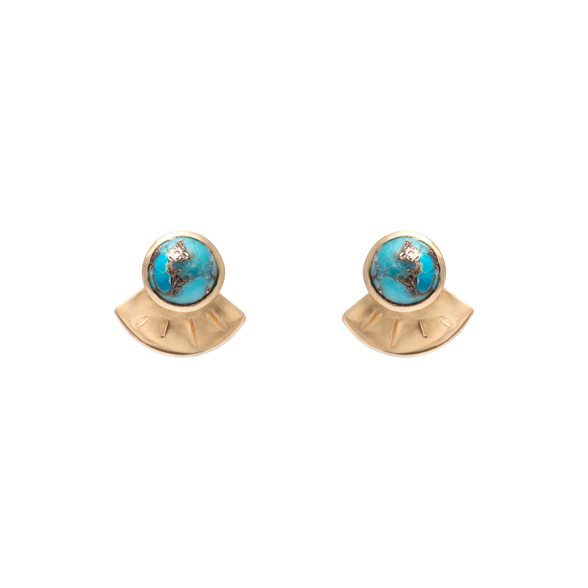 Melosa gold semi precious studs | MEZI
