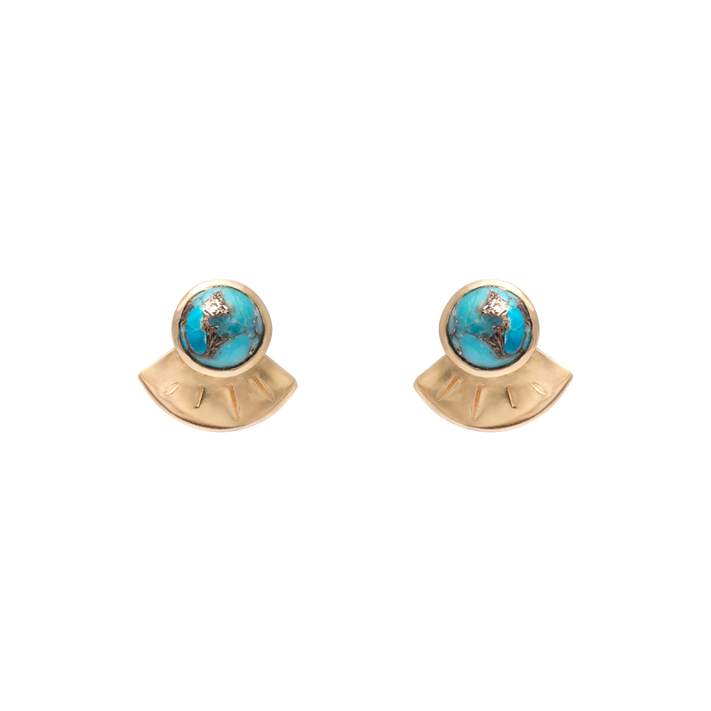 Melosa gold semi precious studs