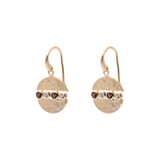 Amata semi-precious round disc earrings