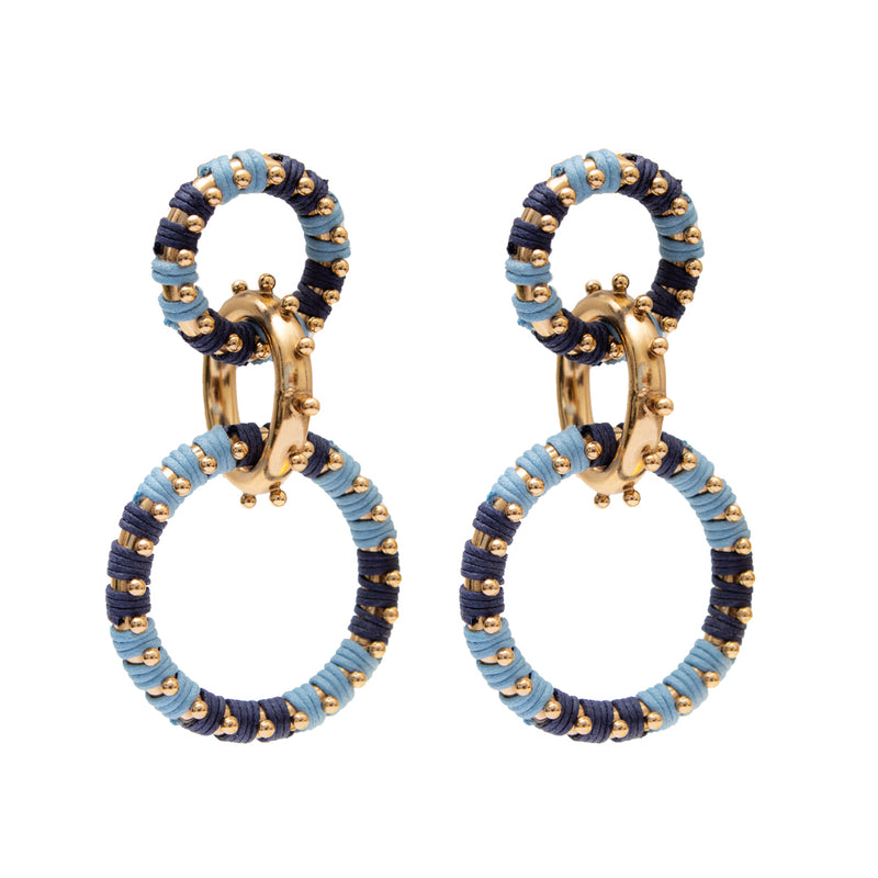 Kaisa woven antique gold earrings