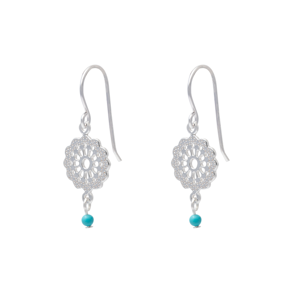 Miranda turquoise bead earrings