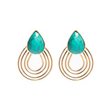 Bailey Tear drop semi-precious stone earring