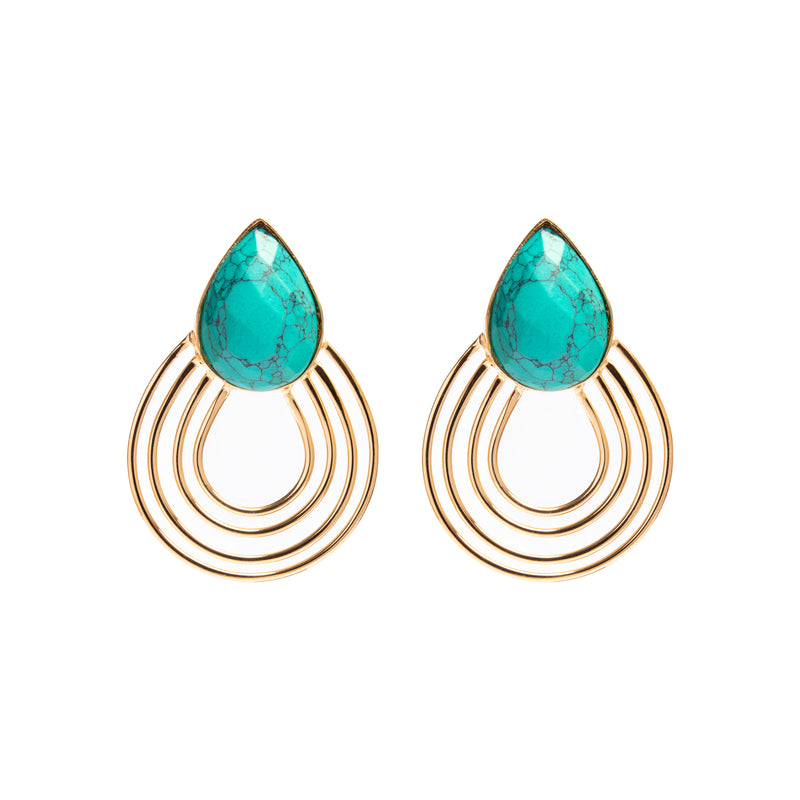 Bailey Tear drop semi-precious stone earring