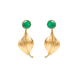 Hoja semi-precious stone earring