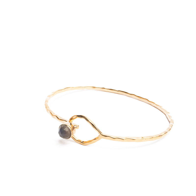 Balia textured semi-precious stone bangle