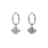 Tierra evil eye labradorite earrings