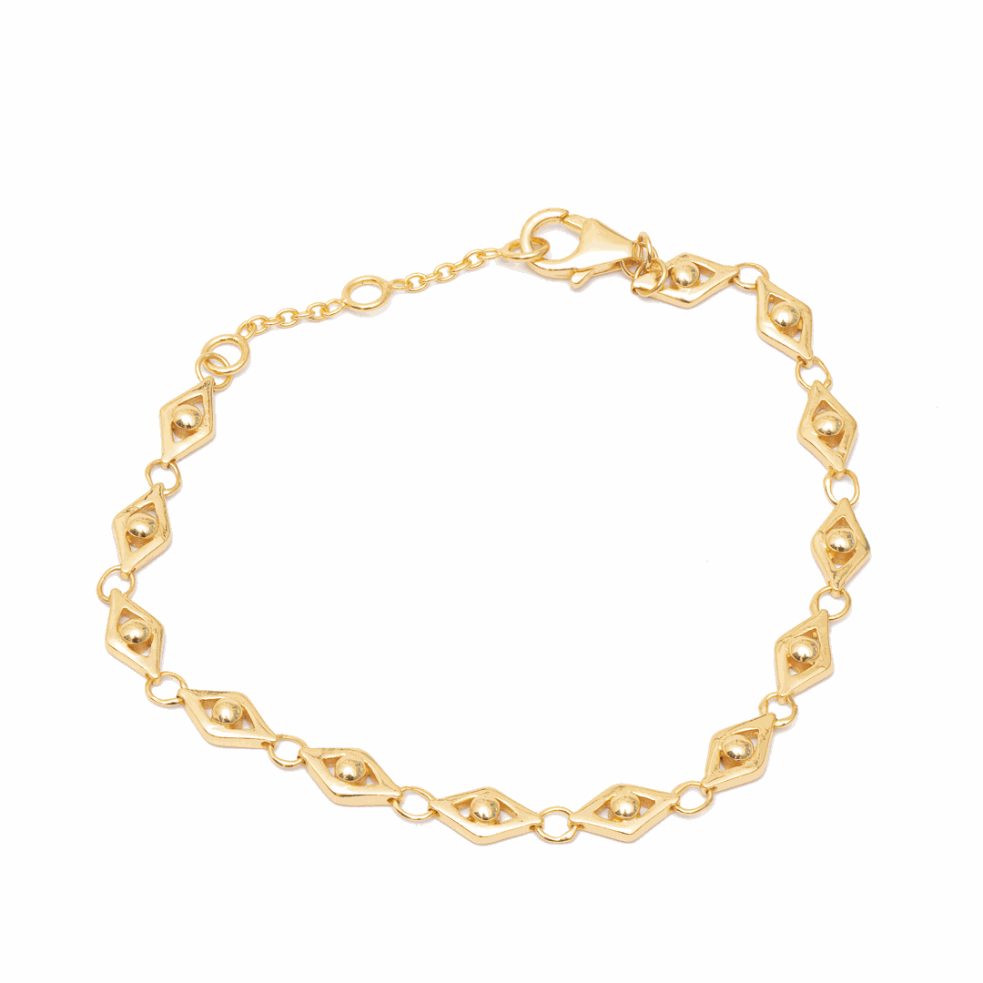 Vito Multiple Evil Eye Bracelet Gold Plated | MEZI | MEZI