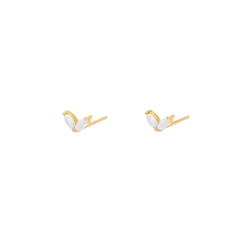 Gweni opalite 1 micron gold studs