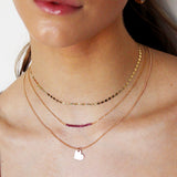 Amia ruby gold plated semi precious necklace