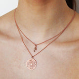 Luella shell 2 micron gold rose gold pendant