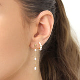 Tinley freshwater pearl gold earrings
