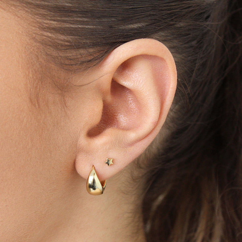 Star plain mini studs