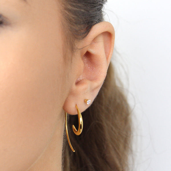 Devora hook wave earring