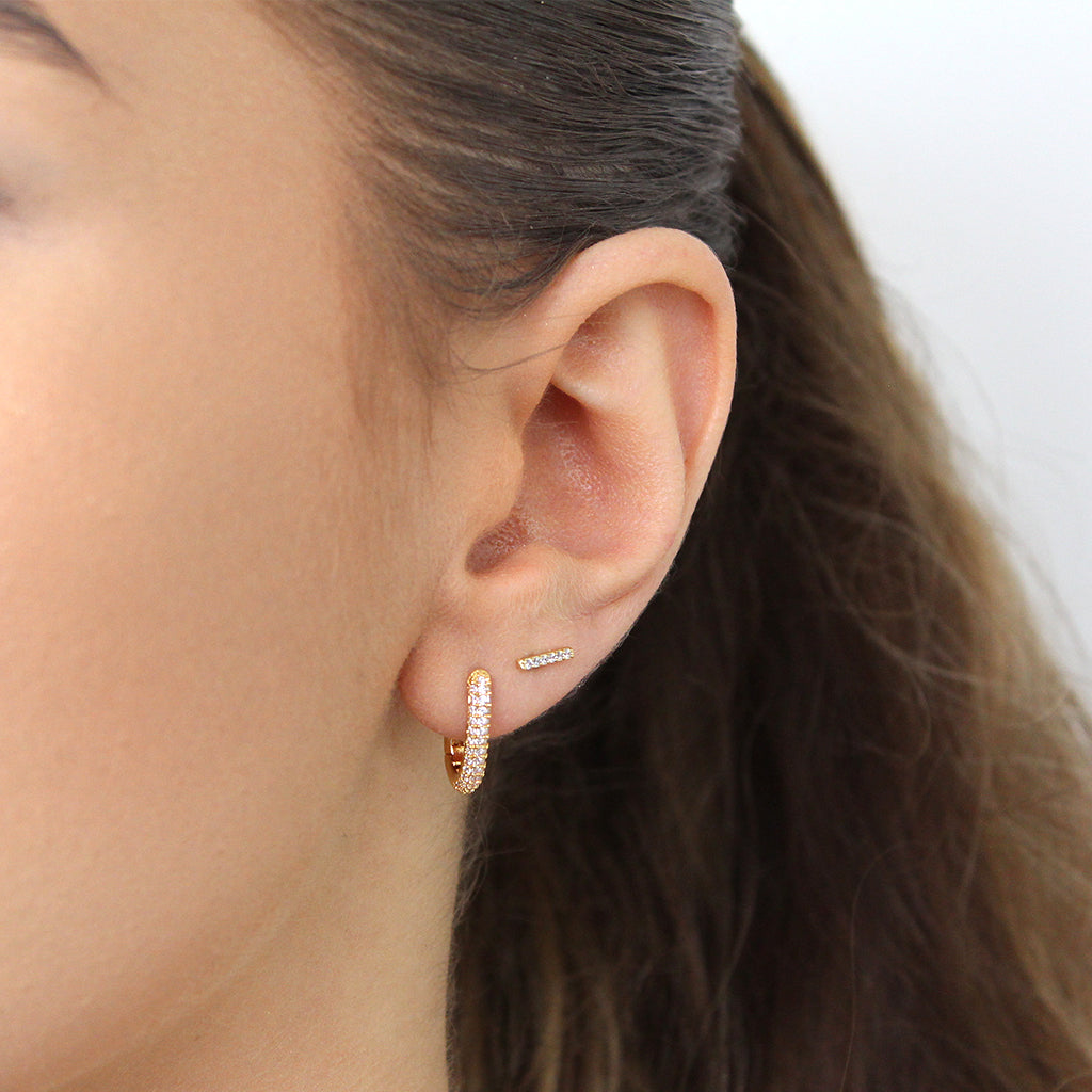 Tilly crystal bar studs | MEZI