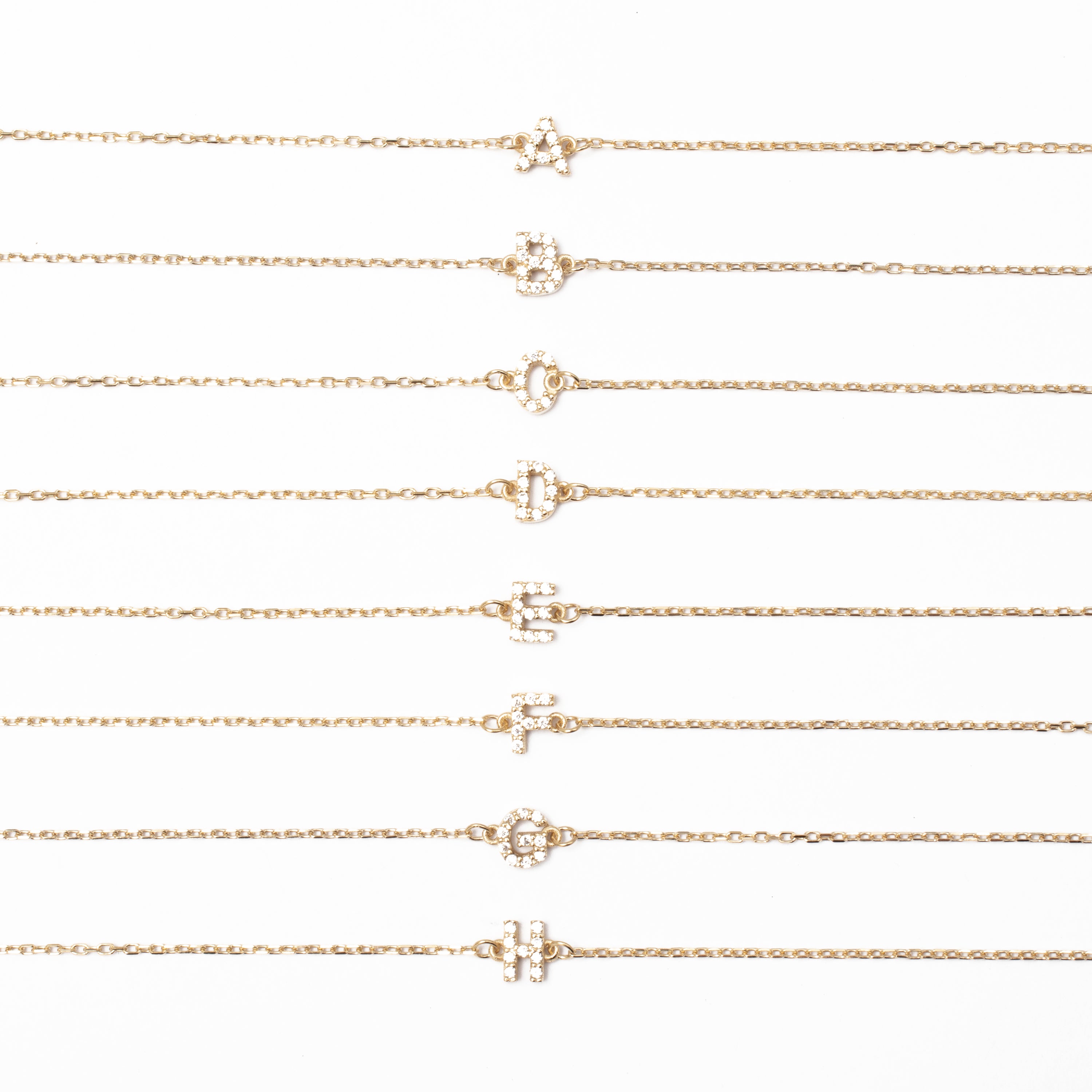 Initial crystal bracelet | MEZI