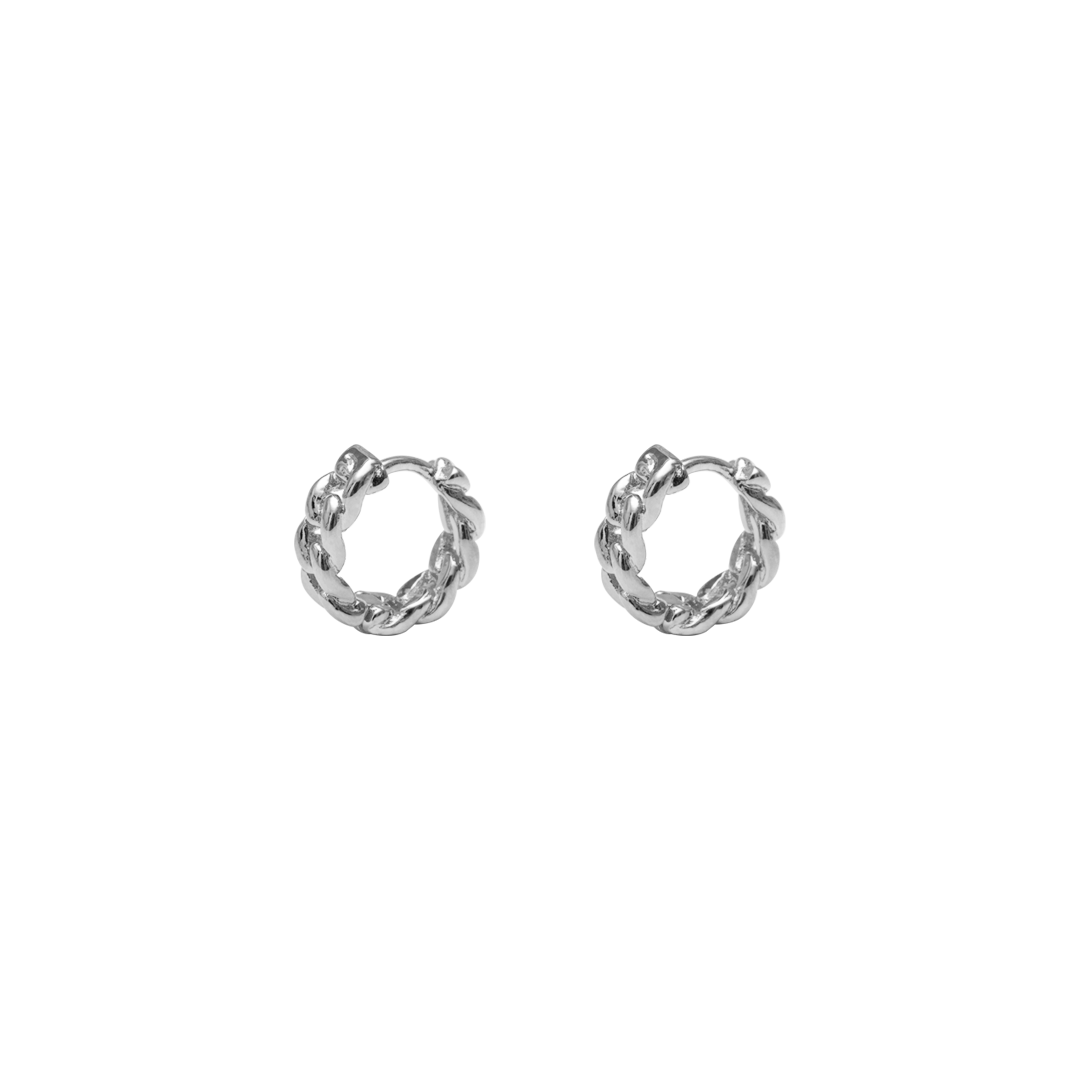 Mezi 14K Gold Plated Baye Chain Huggie Hoop Earring | Jewellery | MEZI | MEZI