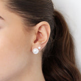 Freshwater pearl sterling silver studs