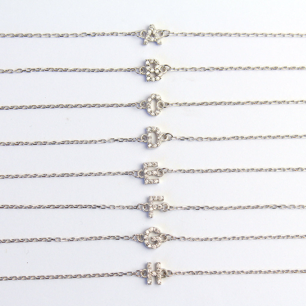 Initial crystal bracelet | MEZI
