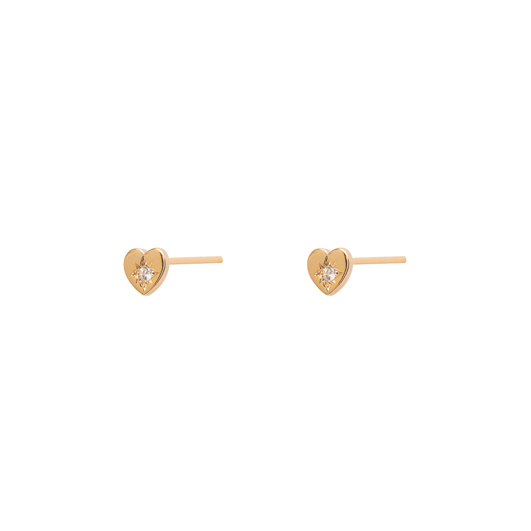 Joao heart crystal studs | MEZI