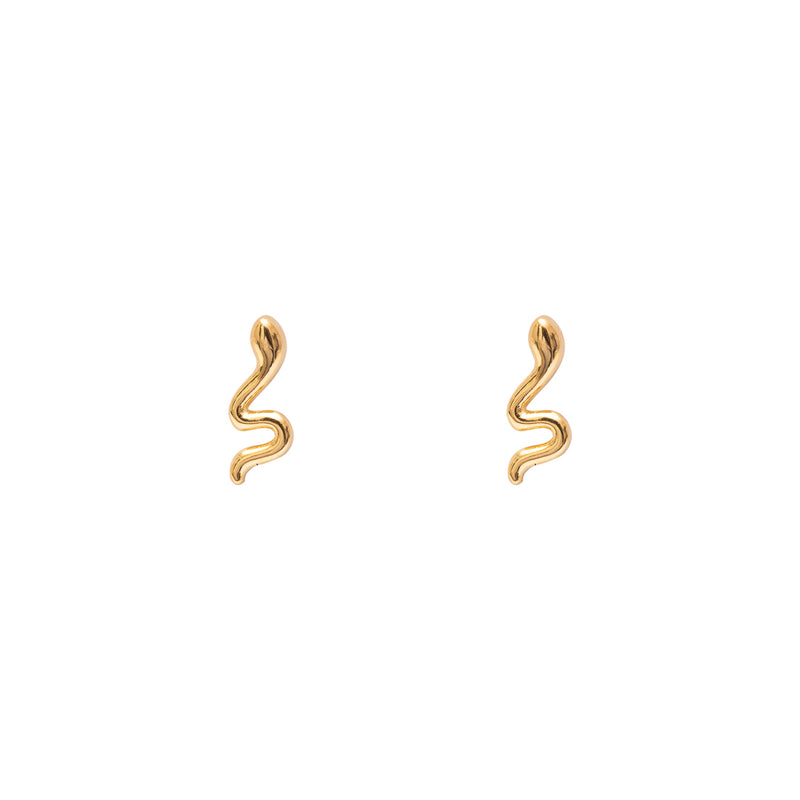 Snake stud earrings