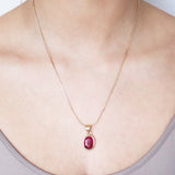 Maisie oval gold filled semi precious pendant