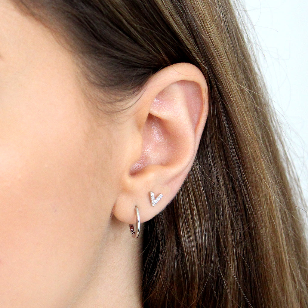 Victory crystal sterling silver studs | MEZI