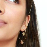 Dragonfly hoop earrings
