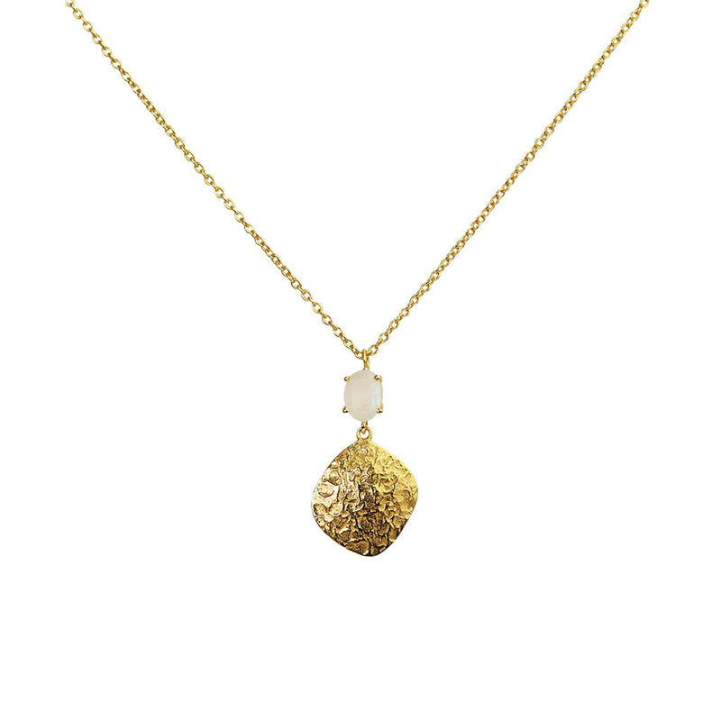Dasya hammered gold pendant