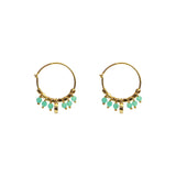 Maise semi-precious 2 micron gold earrings