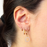 Siya circle hollow earrings